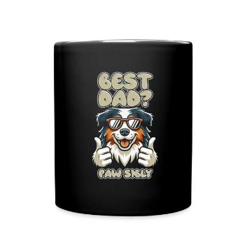 Berger Australien Père Meilleur Papa Pawsibly - Mug uni - noir - Devant