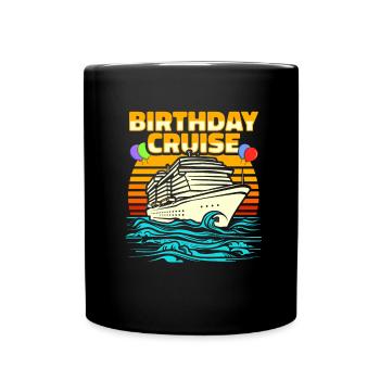 Kreuzfahrt Birthday Cruise - Full Colour Mug - black - Front
