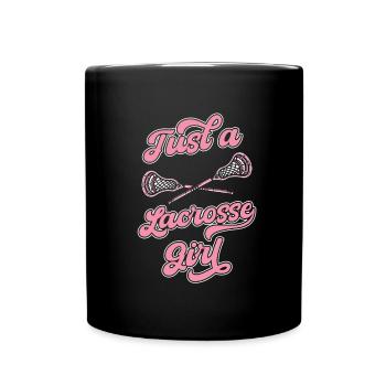 La crosse juste une fille de crosse - Mug uni - noir - Devant
