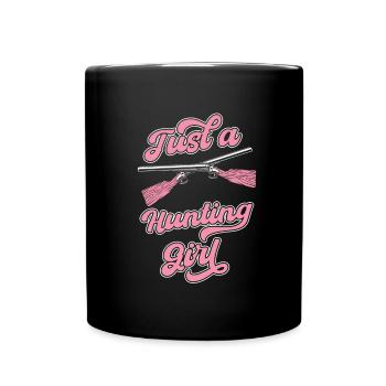 Chasse Chasseur Chasseur Juste Une Fille De Chasse - Mug uni - noir - Devant