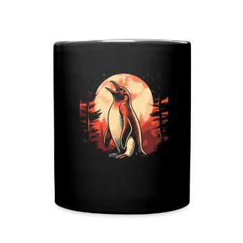 Pingouin Lune Hurlement - Mug uni - noir - Devant