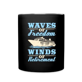 Kreuzfahrt Retired Retirement - Tasse einfarbig - Schwarz - Vorne