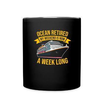 Kreuzfahrt Retired Retirement - Tasse einfarbig - Schwarz - Vorne