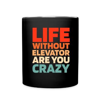Elevator Elevator - Full Colour Mug - black - Front