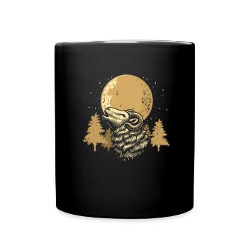 Mouton Lune Hurlement - Mug uni - noir - Devant