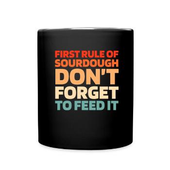 Pain au levain - Mug uni - noir - Devant