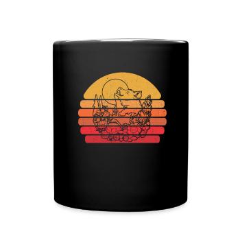 Pig Farmer Wild Flowers Floral Moon - Full Colour Mug - black - Front