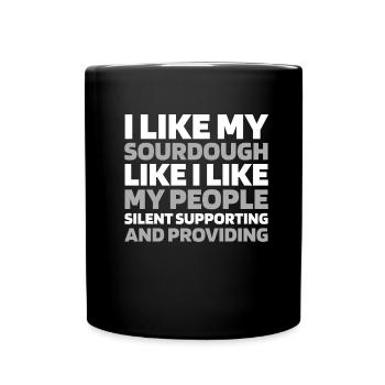Pain au levain - Mug uni - noir - Devant