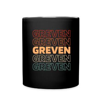 Deutsche Stadt Greven Nordrheinwestfalen - Tasse einfarbig - Schwarz - Vorne