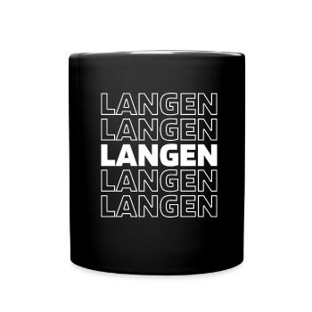 Ville allemande de Langen, Hesse - Mug uni - noir - Devant