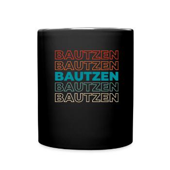 Deutsche Stadt Bautzen Sachsen - Tasse einfarbig - Schwarz - Vorne