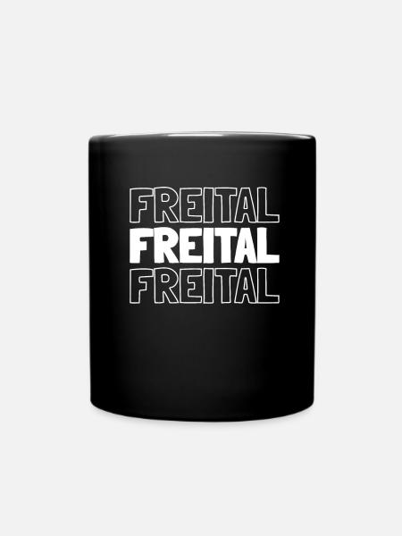 Deutsche Stadt Freital Sachsen - Tasse einfarbig - Schwarz