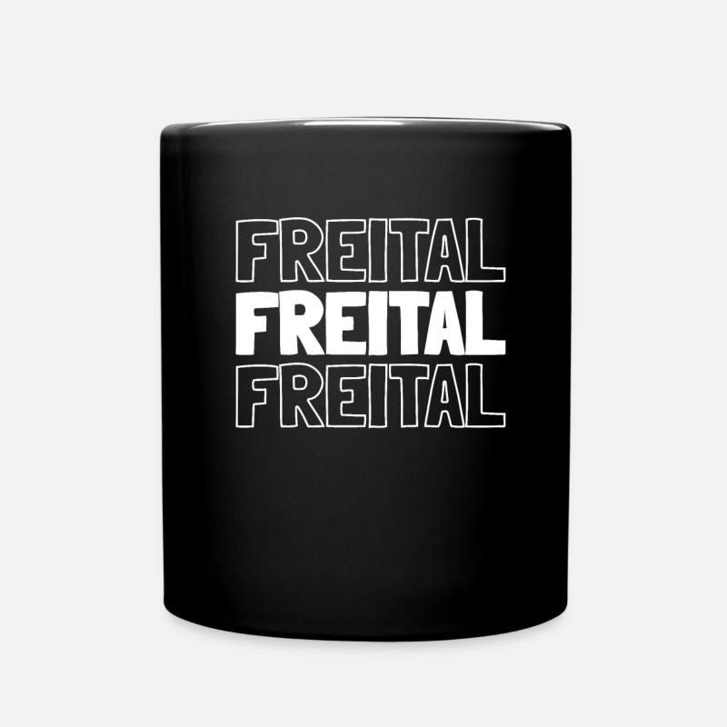 Deutsche Stadt Freital Sachsen - Tasse einfarbig - Schwarz