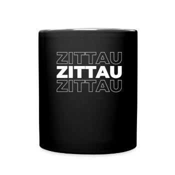 Deutsche Stadt Zittau Sachsen - Tasse einfarbig - Schwarz - Vorne