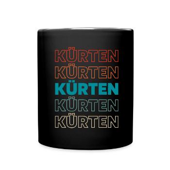 Deutsche Stadt Kürten Nordrheinwestfalen - Tasse einfarbig - Schwarz - Vorne