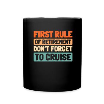 Kreuzfahrt Retired Retirement - Tasse einfarbig - Schwarz - Vorne