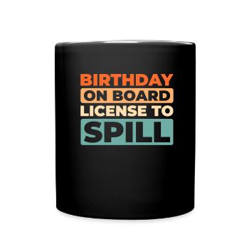 Kreuzfahrt Birthday Cruise - Tasse einfarbig - Schwarz - Vorne