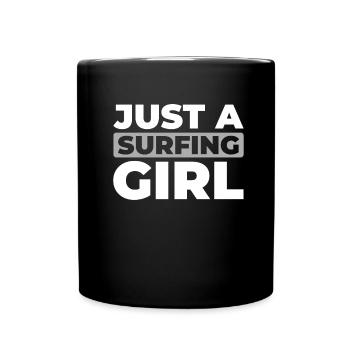 Surfer Surfen Juste une Surfeuse Fille - Mug uni - noir - Devant