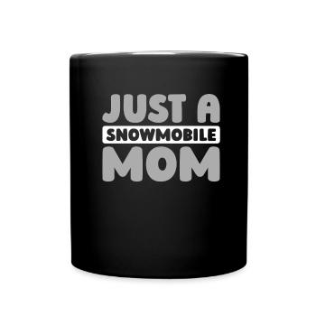 Schneemobil Motorschlitten Just A Snowmom - Mug uni - noir - Devant