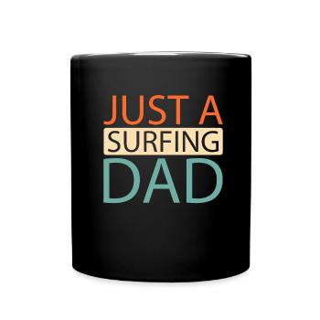 Surfer Surfen Just A Surfing Dad - Full Colour Mug - black - Front