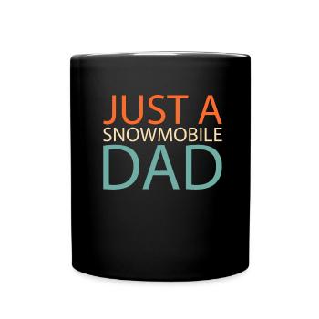 Schneemobil Motorschlitten Juste un papa motoneige - Mug uni - noir - Devant