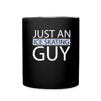 Schlittschuhlaufen juste un patineur sur glace - Mug uni - noir - Devant