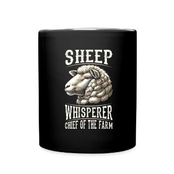 Shepherd Sheep Chief of the Farm - Full Colour Mug - black - Front
