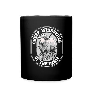 Shepherd Sheep Chief of the Farm - Full Colour Mug - black - Front