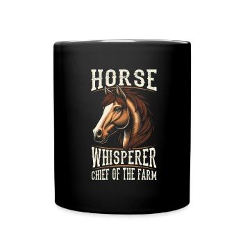 Cheval Equestre Chef de la Ferme - Mug uni - noir - Devant
