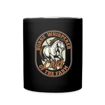 Cheval Equestre Chef de la Ferme - Mug uni - noir - Devant