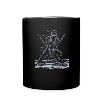 Eishockey Hockey Ninja - Tasse einfarbig - Schwarz - Vorne
