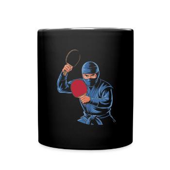 Tischtennis Pingpong Tischtennis Ninja - Tasse einfarbig - Schwarz - Vorne