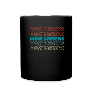 Rasenmäher Mähen - Tasse einfarbig - Schwarz - Vorne