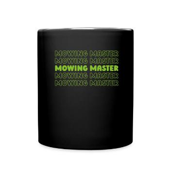 Rasenmäher Mähen - Tasse einfarbig - Schwarz - Vorne