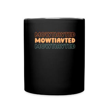 Rasenmäher Mähen - Tasse einfarbig - Schwarz - Vorne