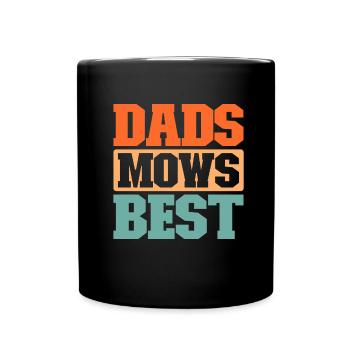 Rasenmäher Mähen - Tasse einfarbig - Schwarz - Vorne