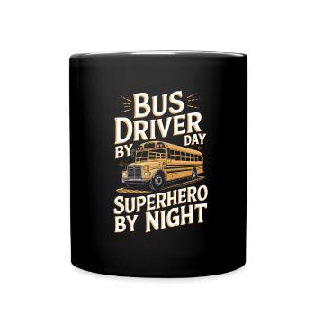 Bus Busfahrer - Tasse einfarbig - Schwarz - Vorne