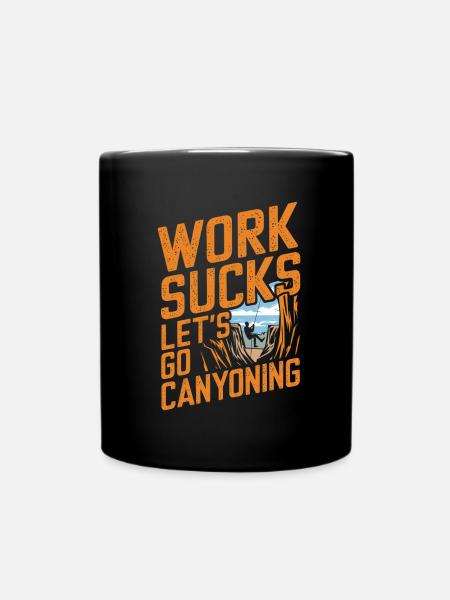 Canyoning Rappelling - Tasse einfarbig - Schwarz