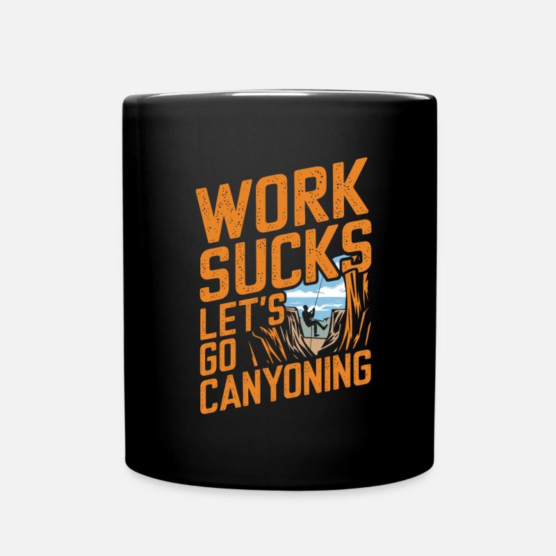 Canyoning Rappelling - Tasse einfarbig - Schwarz