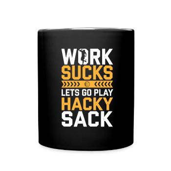 Hacky Sack - Tasse einfarbig - Schwarz - Vorne