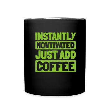 Rasenmäher Mähen - Tasse einfarbig - Schwarz - Vorne