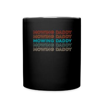 Rasenmäher Mähen - Tasse einfarbig - Schwarz - Vorne