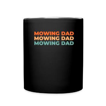 Rasenmäher Mähen - Tasse einfarbig - Schwarz - Vorne