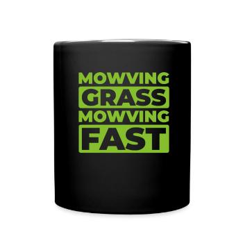 Rasenmäher Mähen - Tasse einfarbig - Schwarz - Vorne