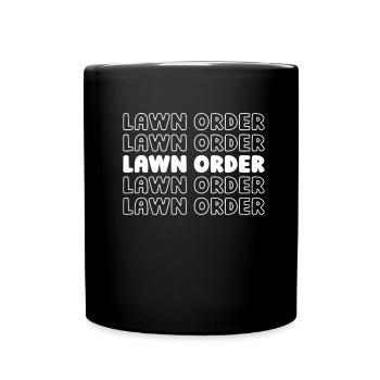 Rasenmäher Mähen - Tasse einfarbig - Schwarz - Vorne