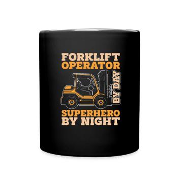 Forklift Forklift Driver - Full Colour Mug - black - Front