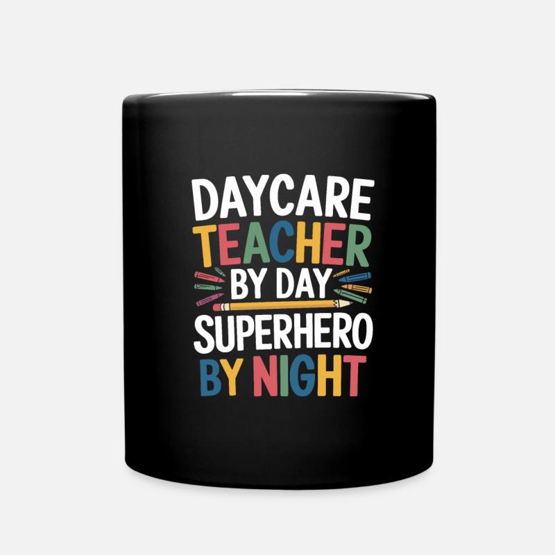 Institutrice de maternelle, assistante maternelle, assistante maternelle - Mug uni - noir