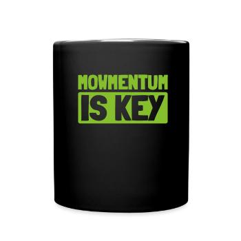 Lawn mower mowing - Full Colour Mug - black - Front