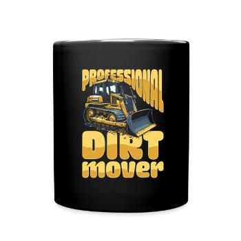 Bulldozer Planierraupe - Full Colour Mug - black - Front