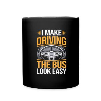 Bus Bus Driver - Full Colour Mug - black - Front